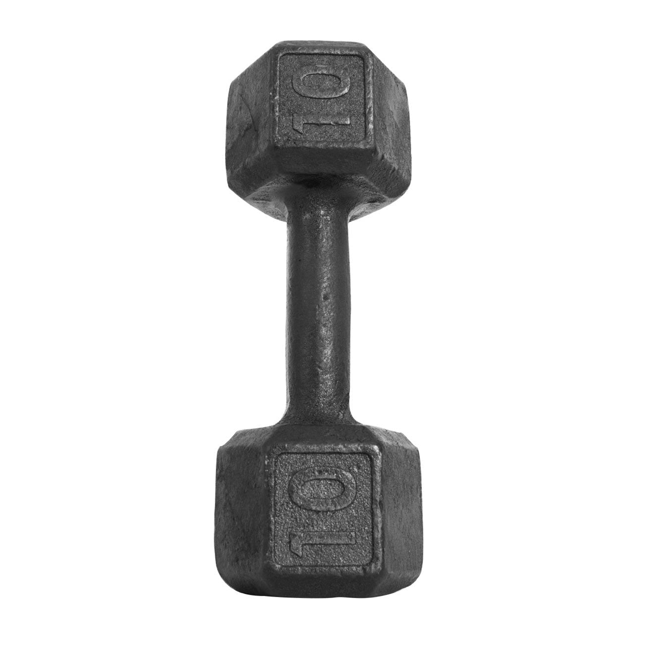 Halter Sextavado 10 Kg Dumbbell Peso De Ferro Preto Academia