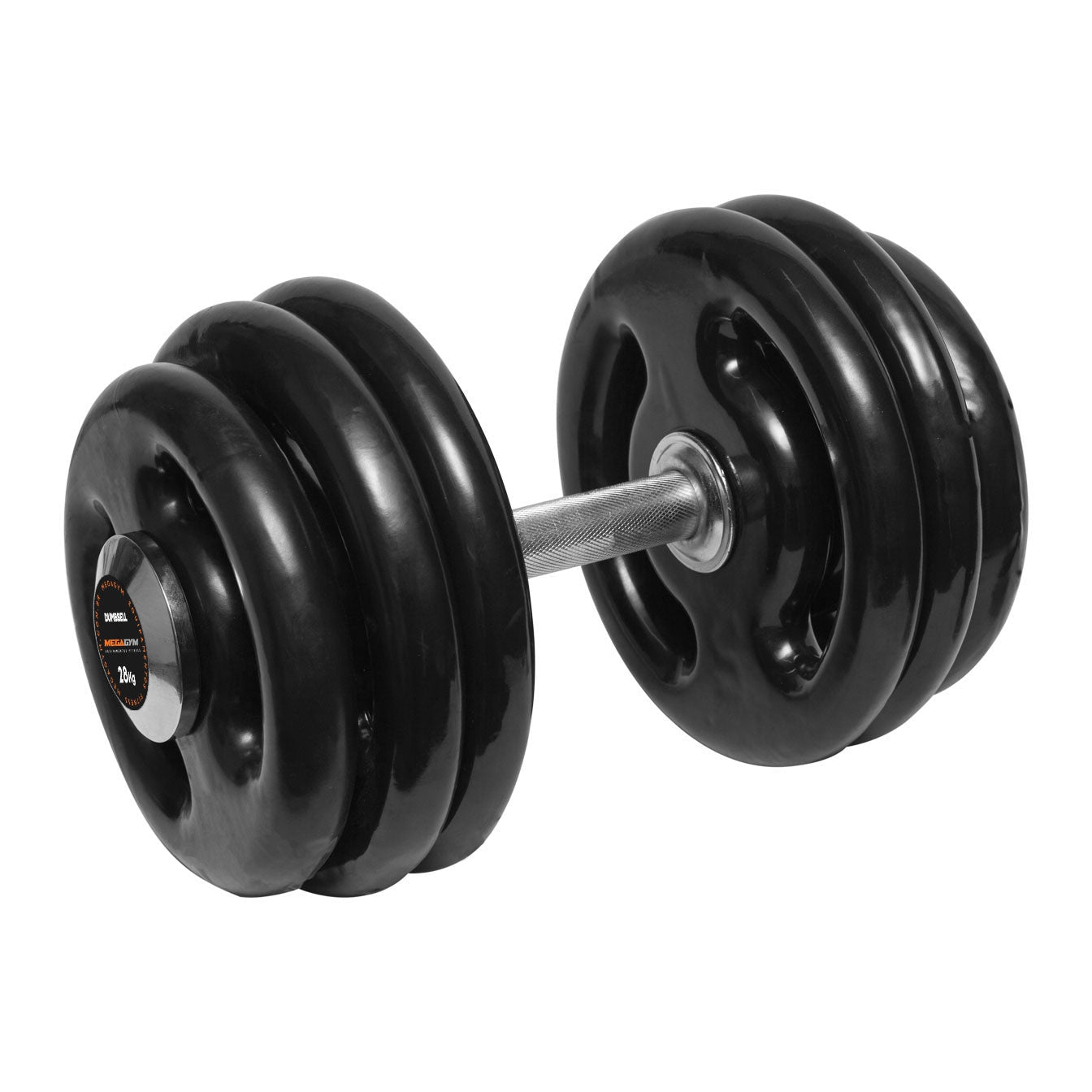 HALTER 28KG DUMBBELL EMBORRACHADO-MEGAGYM