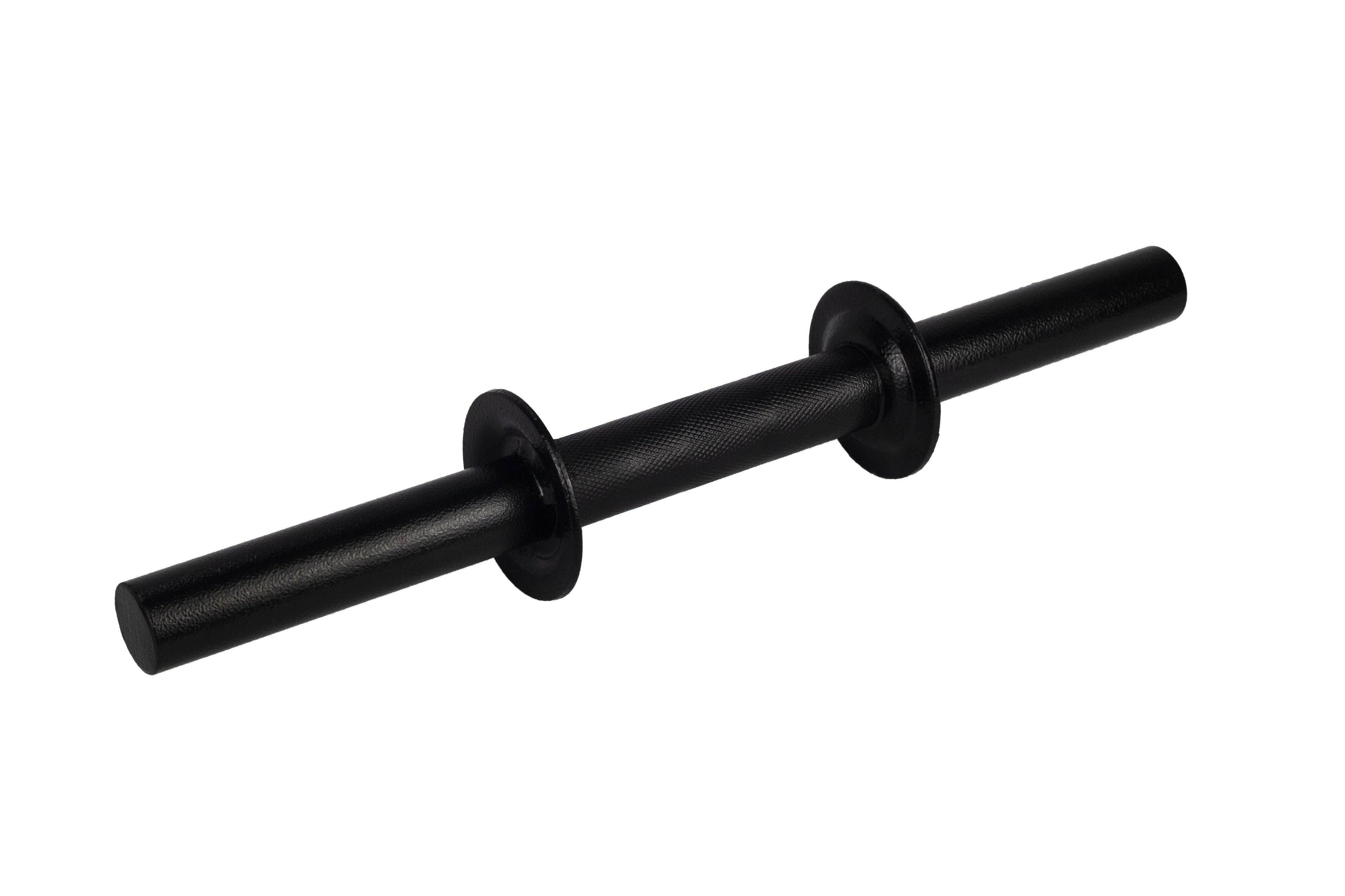 Halter Maciço 40cm Preto com Presilhas - Ø28,57mm-MEGAGYM