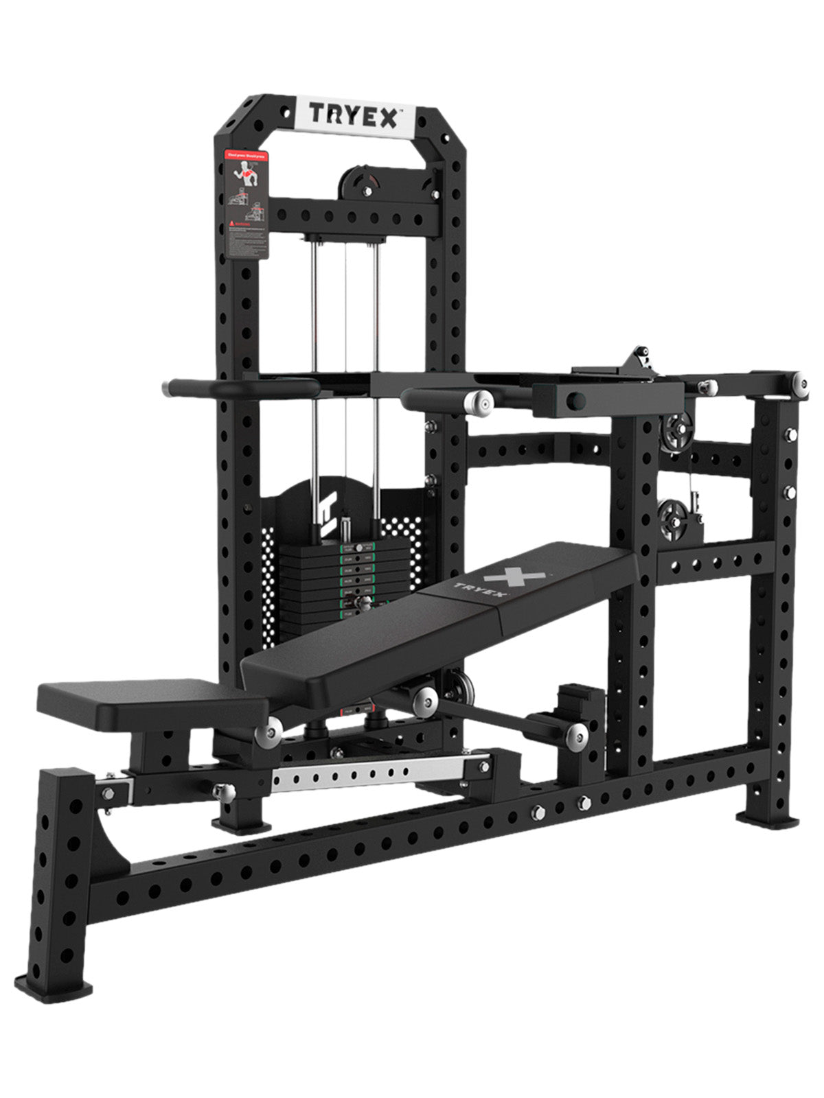 Máquina de Supino com Regulagem de Ângulo com Bateria de Pesos 100 kg
