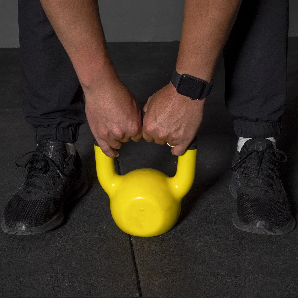 Kettlebell Emborrachado Com Alça Pintada - MegaGym