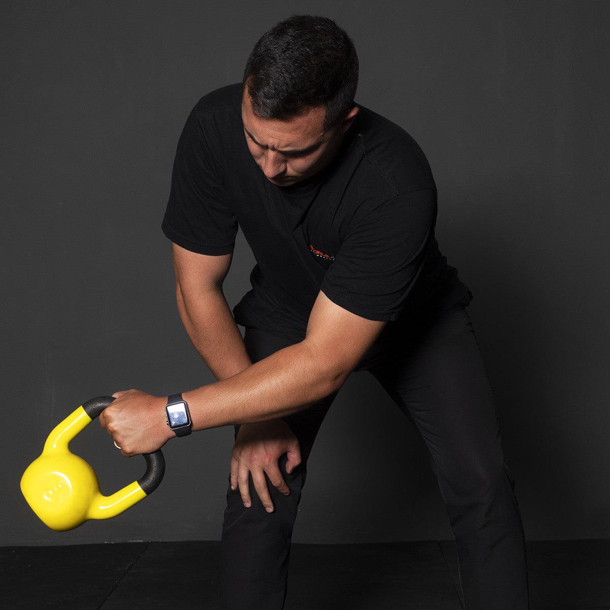 Kettlebell Emborrachado Com Alça Pintada - MegaGym