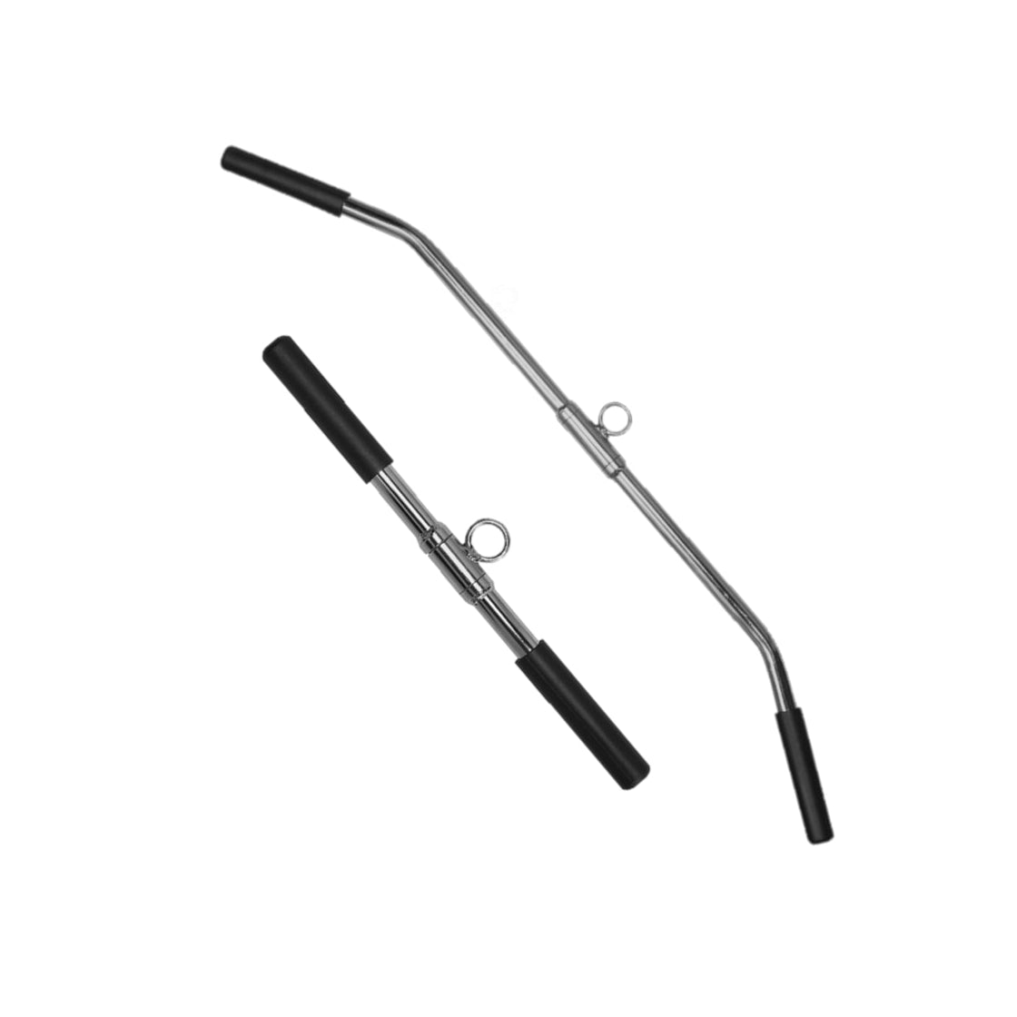 KIT BARRA PULLEY FIXA CROMADA E BARRA PULLEY ARTICULADA CROMADA-MEGAGYM