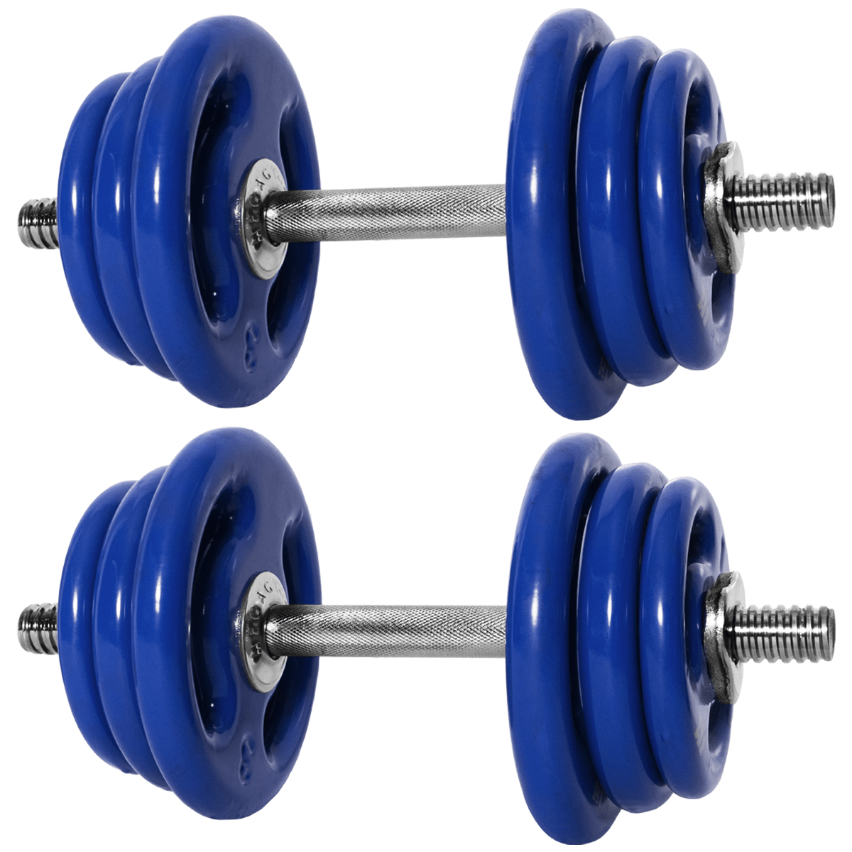 Kit Par Halteres De Academia Rosqueáveis E Anilhas - MegaGym