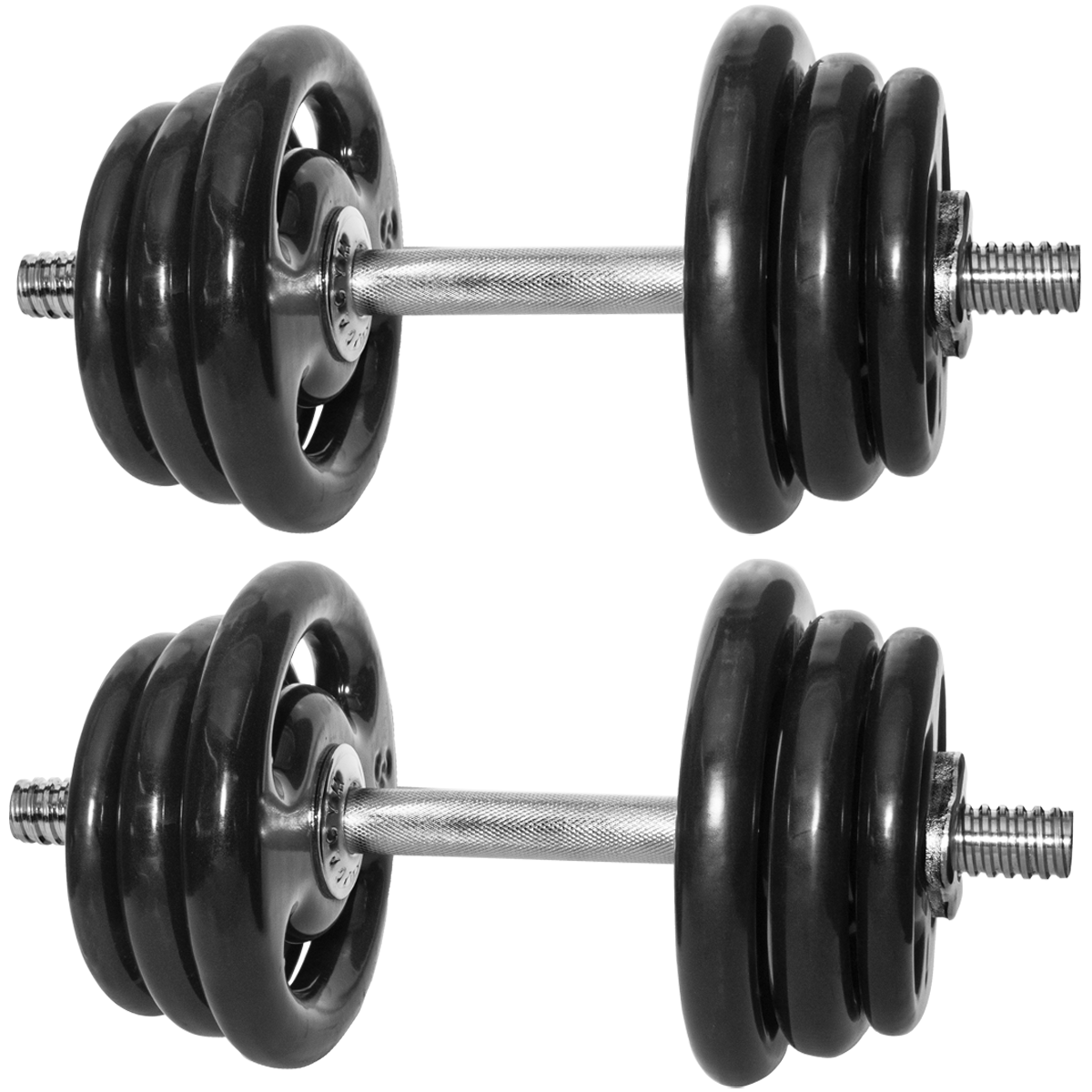 Kit Par Halteres De Academia Rosqueáveis E Anilhas