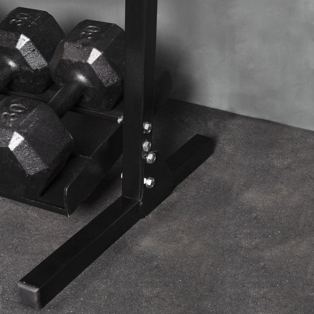 Kit Com Estante Expositora Dumbbells + Halteres Sextavados Pintados 12-30kg-MEGAGYM