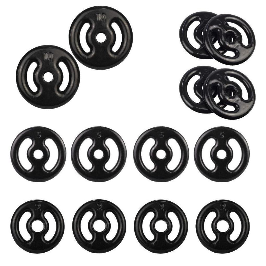 Kit Progressão deCarga Com 36kg de Anilhas Emborrachadas-MEGAGYM