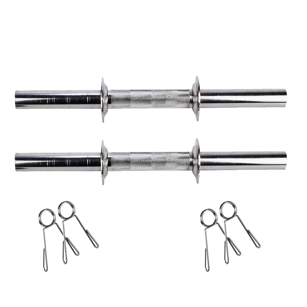 Kit Treino Com Par Halteres Barra 40cm + 24kg Anilhas Sport Emborrachadas-MEGAGYM