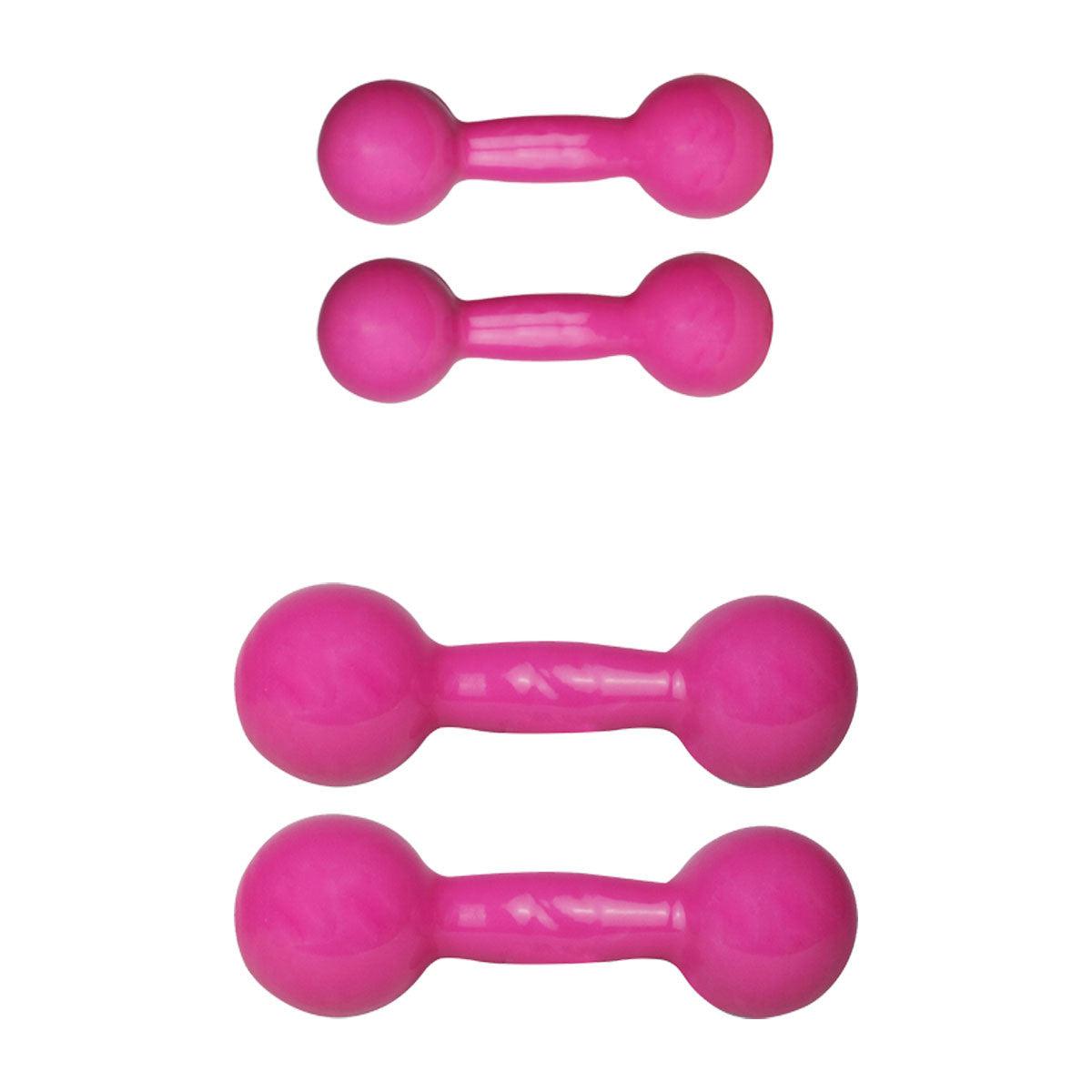 Kit Treino Com Par de Halteres Bola Emborrachados 1 - 2kg - MegaGym