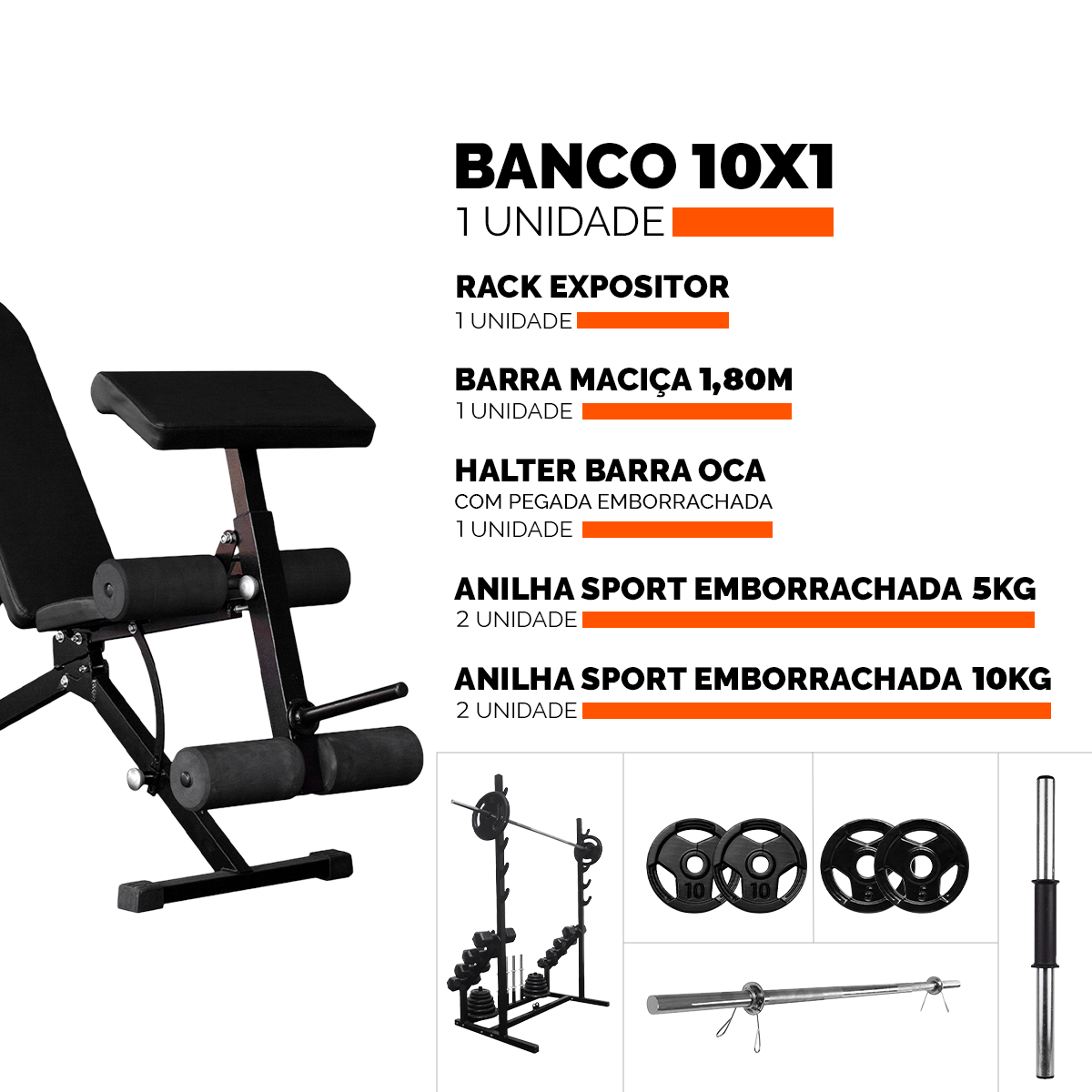 KIT TREINO MUSCULAÇÃO EFICIENTE