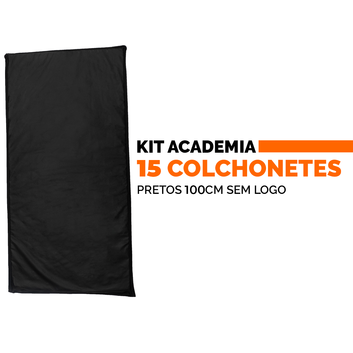 Kit Academia Com 15 Colchonetes 100cm Sem logo