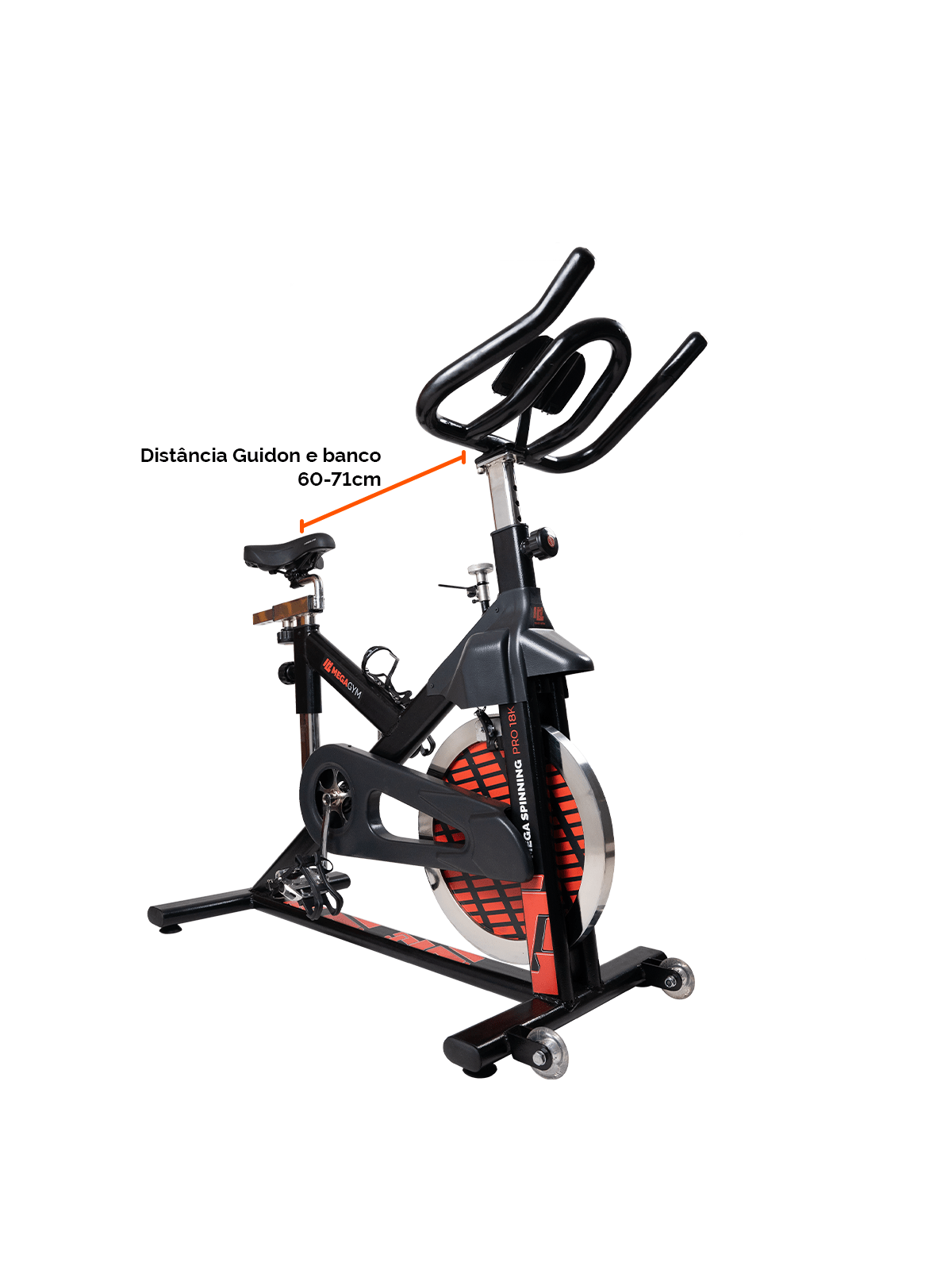 Bike Mega Spinning PRO 18K - Bicicleta Indoor Profissional - MegaGym