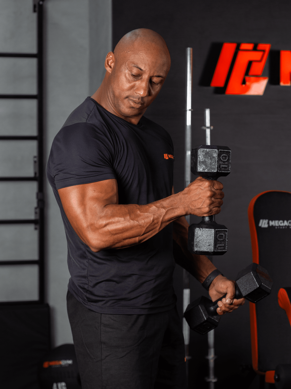 Halter Dumbbell Sextavado Pintado - MegaGym