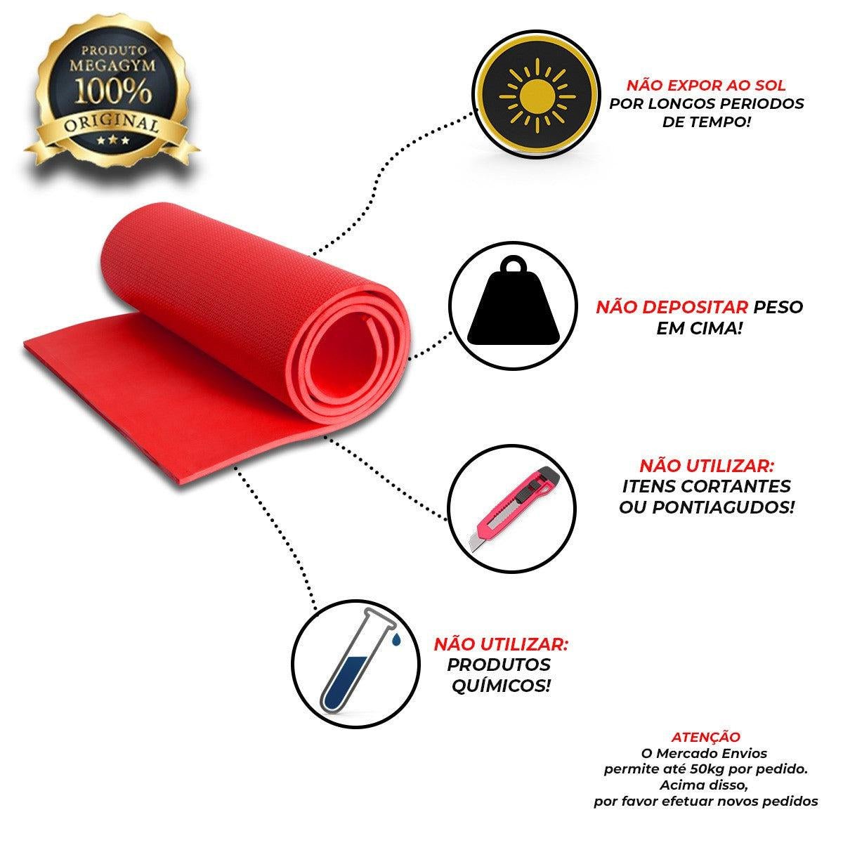 Tapete De Yoga 100x50x10 Para Pilates Ginástica - MegaGym