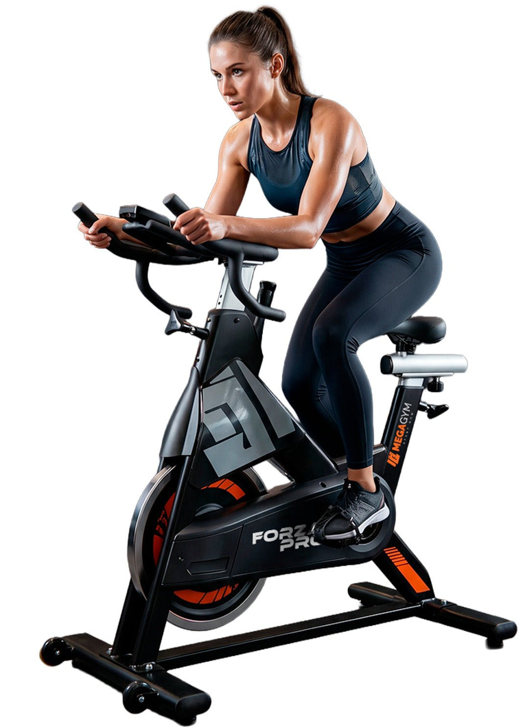 Bike Profissional Magnética Forza Pro 20K | Com Monitor Digital | Resistência Magnética | Disco de Inercia 18Kg | Suporta 170Kg - MegaGym