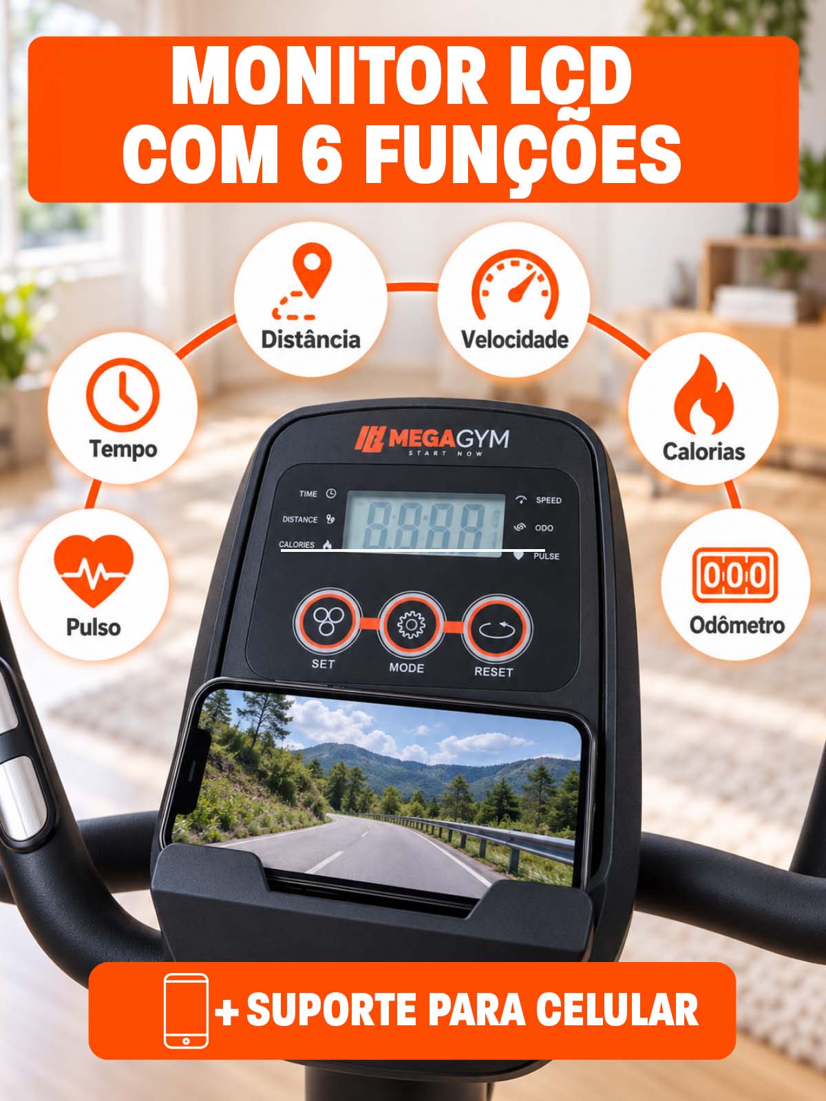 Bicicleta Ergométrica Vertical Soft Motion 3000 - MegaGym