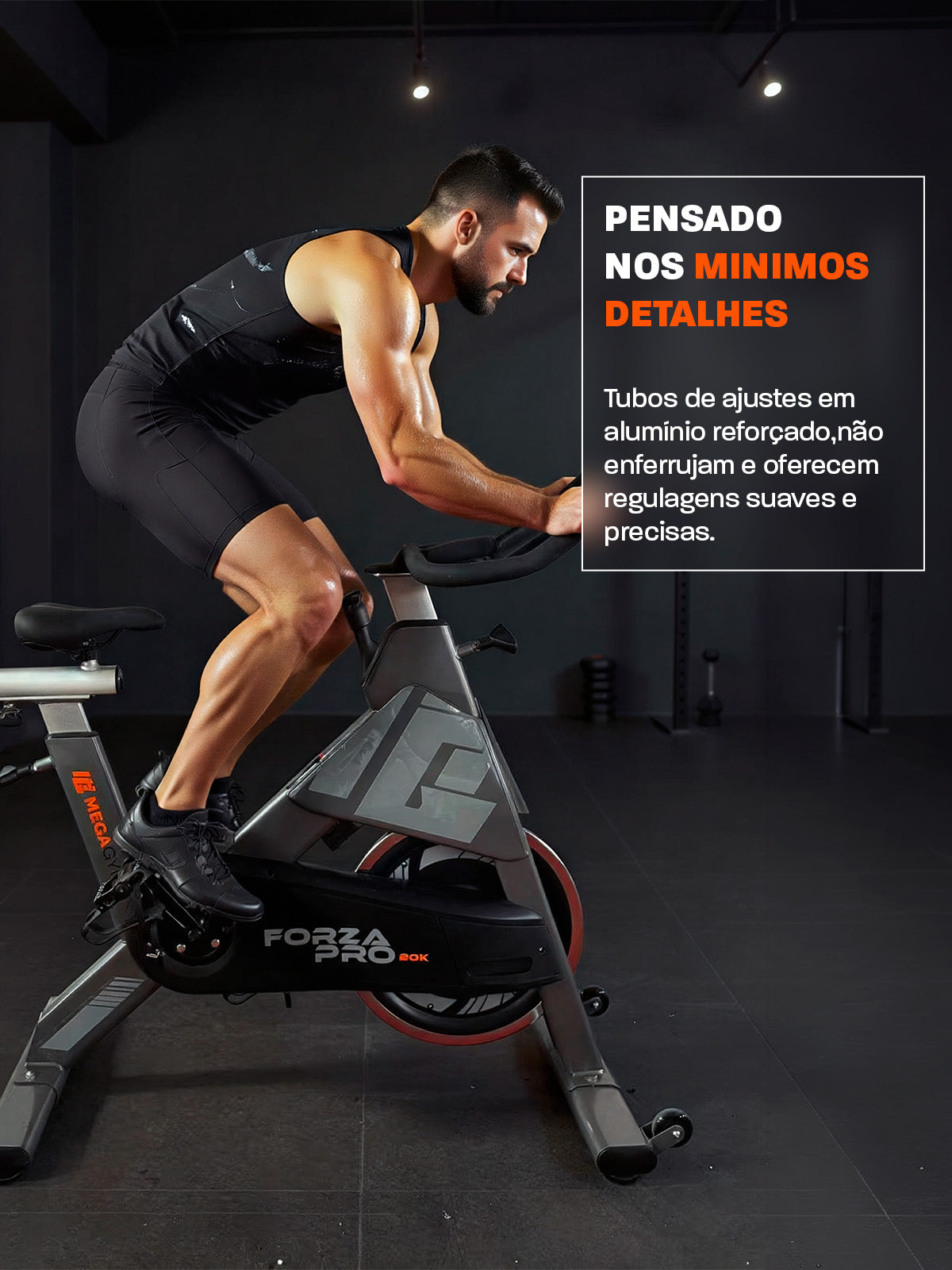 Bike Profissional Forza Pro 20K | Suporta 170Kg | Disco de Inercia 18Kg