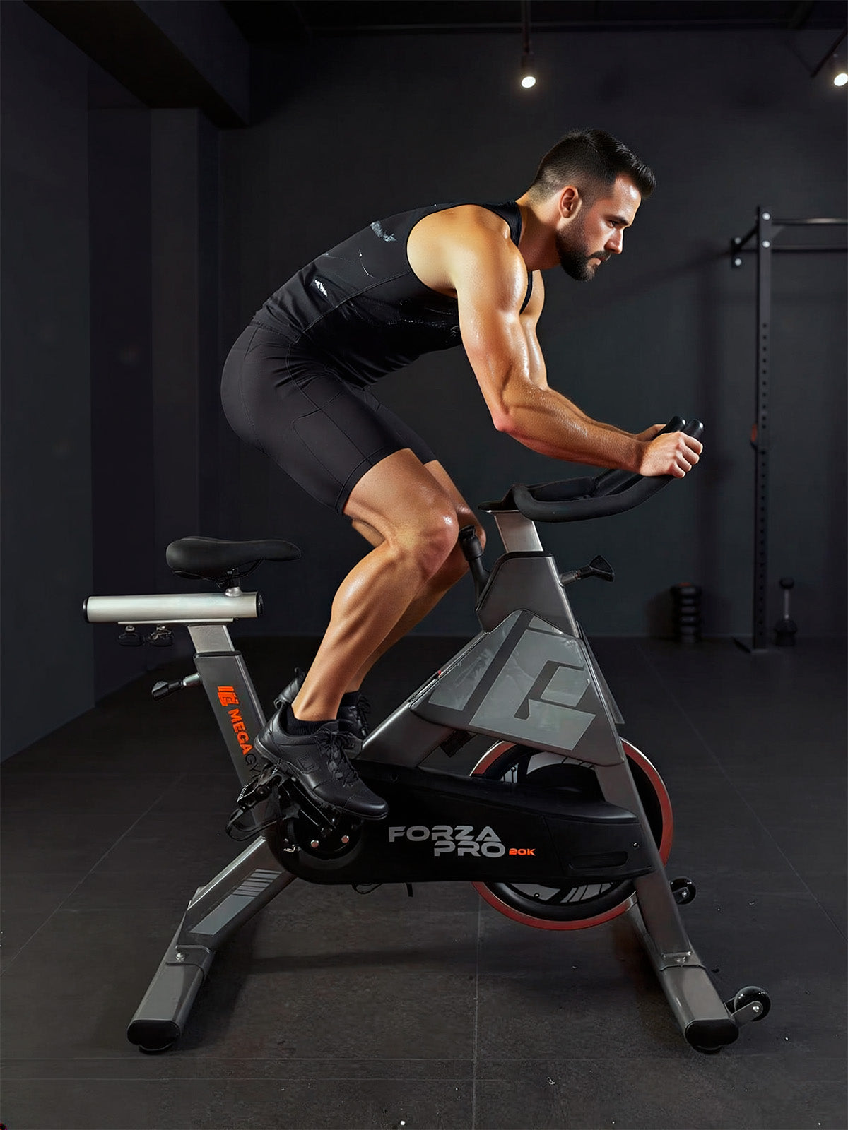 Bike Profissional Mecânica Forza Pro 20K | Suporta 170Kg | Resistência Mecânica | Disco de Inercia 18Kg