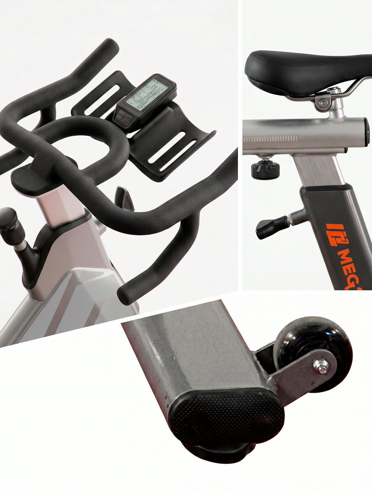 Bike Profissional Magnética Forza Pro 20K | Com Monitor Digital | Resistência Magnética | Disco de Inercia 18Kg | Suporta 170Kg - MegaGym