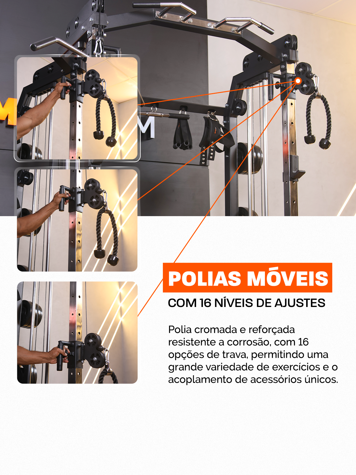 Estação Mega Rack Crossover Com Polia Móvel