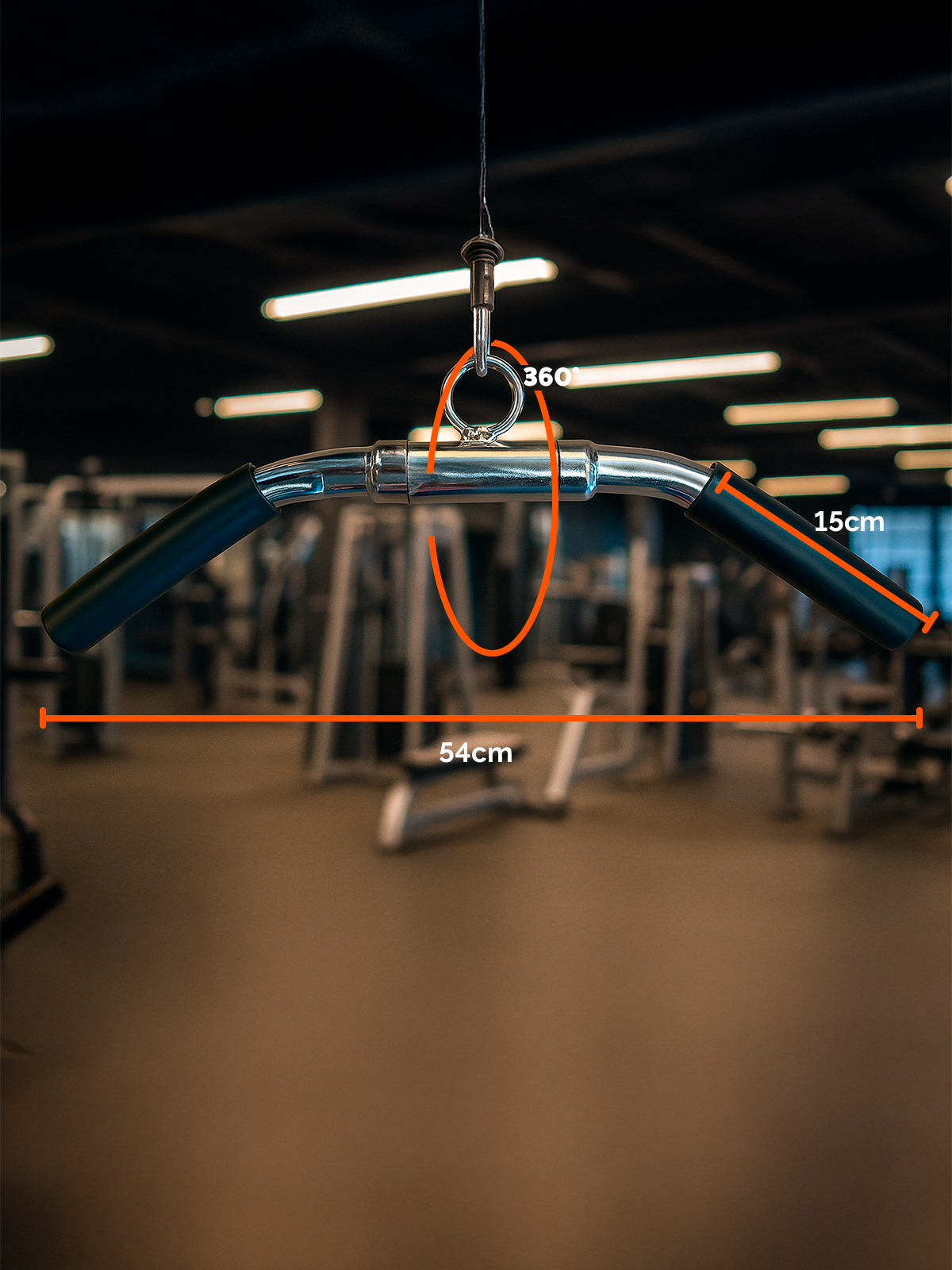 Puxador Pulley Curvado 50 cm Articulado Cromado