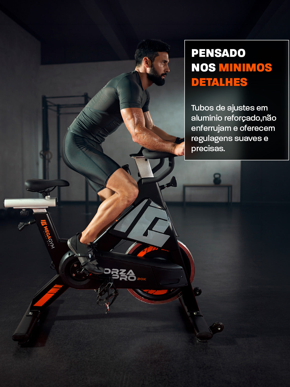 Bike Profissional Magnética Forza Pro 20K | Com Monitor Digital | Resistência Magnética | Disco de Inercia 18Kg | Suporta 170Kg