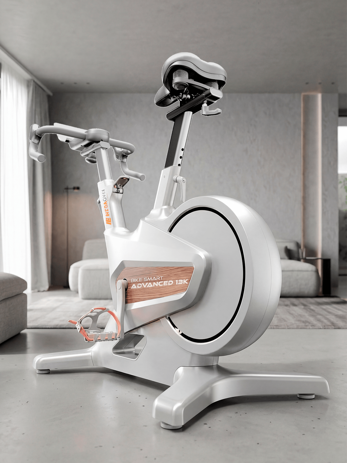 Bike Ergometrica Smart Advanced 13K | Ajuste Automático De Intensidade | Disco De Inercia 13K | Resistência Magnética| Suporta 150 Kg - MegaGym