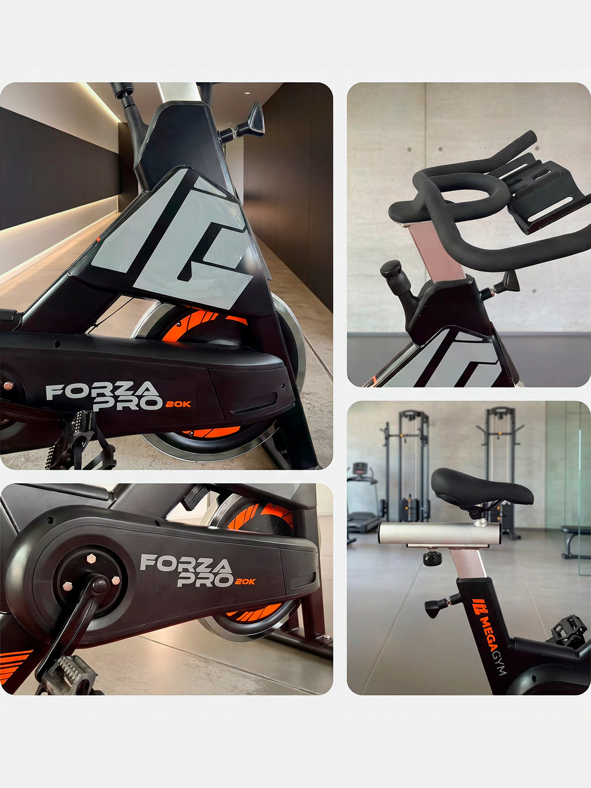Bike Profissional Mecânica Forza Pro 20K | Suporta 170Kg | Resistência Mecânica | Disco de Inercia 18Kg