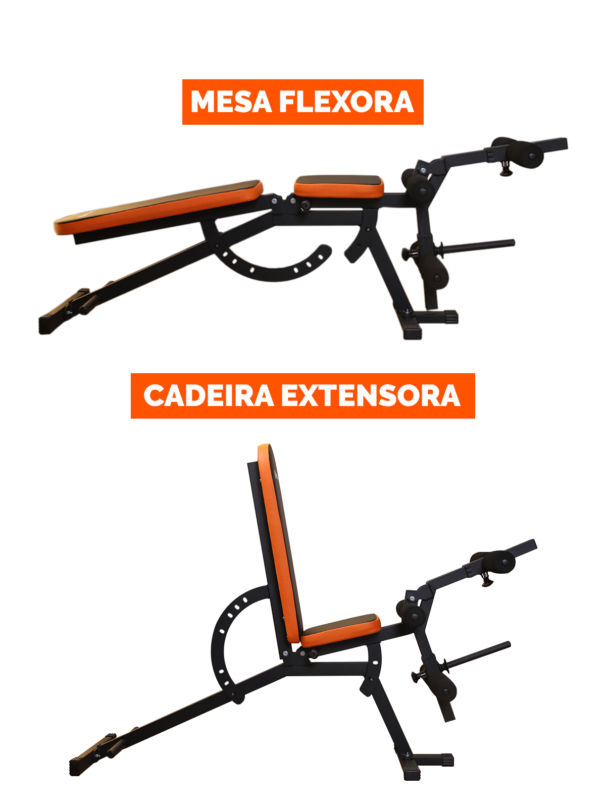 Banco Supino Regulável Com Cadeira Extensora E Mesa Flexora Ajustáveis