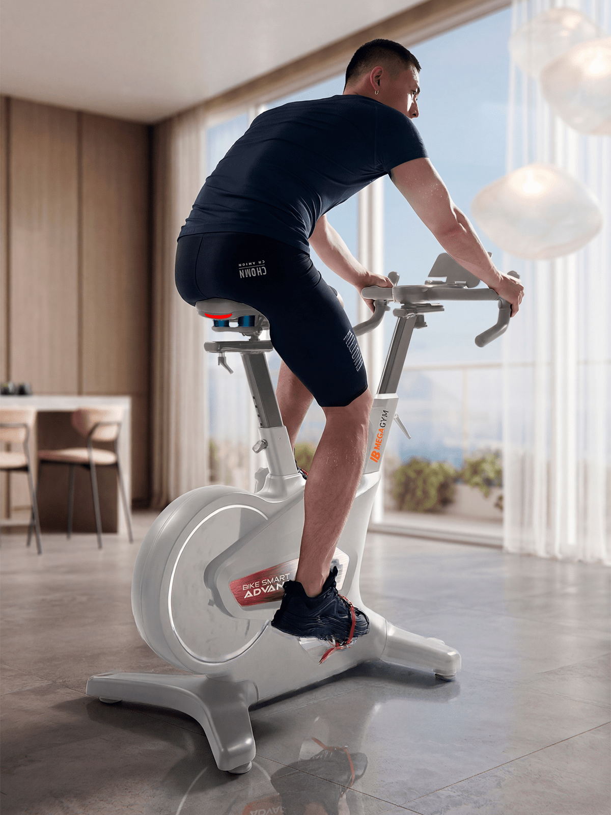 Bike Ergometrica Smart Advanced 13K | Ajuste Automático De Intensidade | Disco De Inercia 13K | Resistência Magnética| Suporta 150 Kg - MegaGym