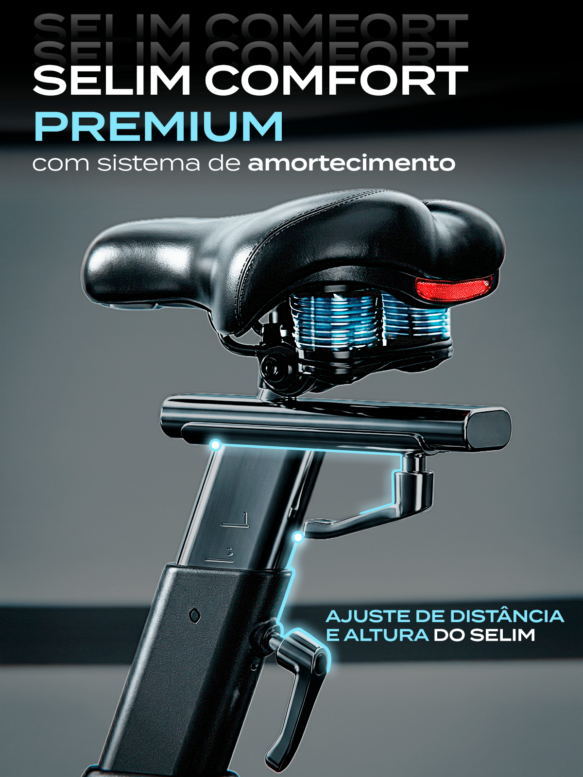 Bike Ergometrica Smart Advanced 13K | Ajuste Automático De Intensidade | Disco De Inercia 13K | Resistência Magnética| Suporta 150 Kg - MegaGym