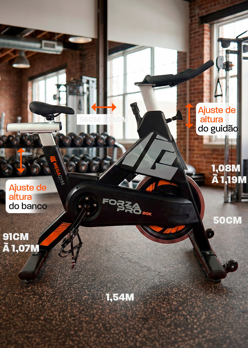 Bike Profissional Forza Pro 20K | Suporta 170Kg | Disco de Inercia 18Kg