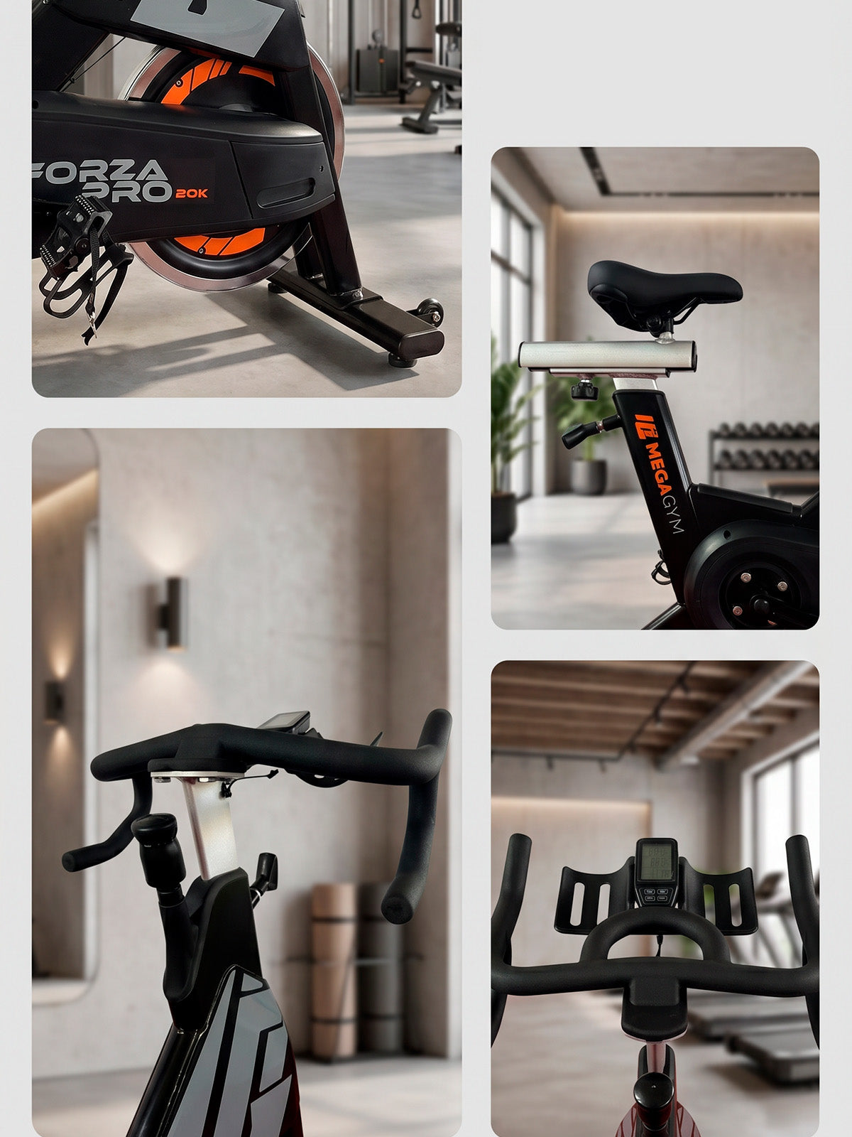 Bike Profissional Magnética Forza Pro 20K | Com Monitor Digital | Resistência Magnética | Disco de Inercia 18Kg | Suporta 170Kg