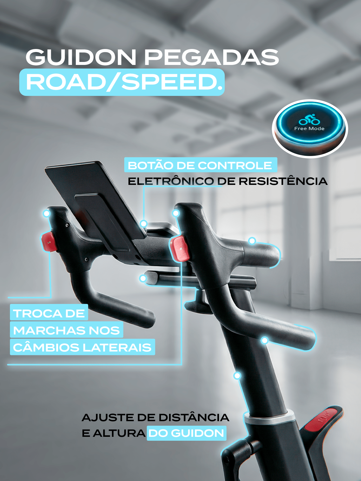 Bike Ergometrica Smart Advanced 13K | Ajuste Automático De Intensidade | Disco De Inercia 13K | Resistência Magnética| Suporta 150 Kg - MegaGym