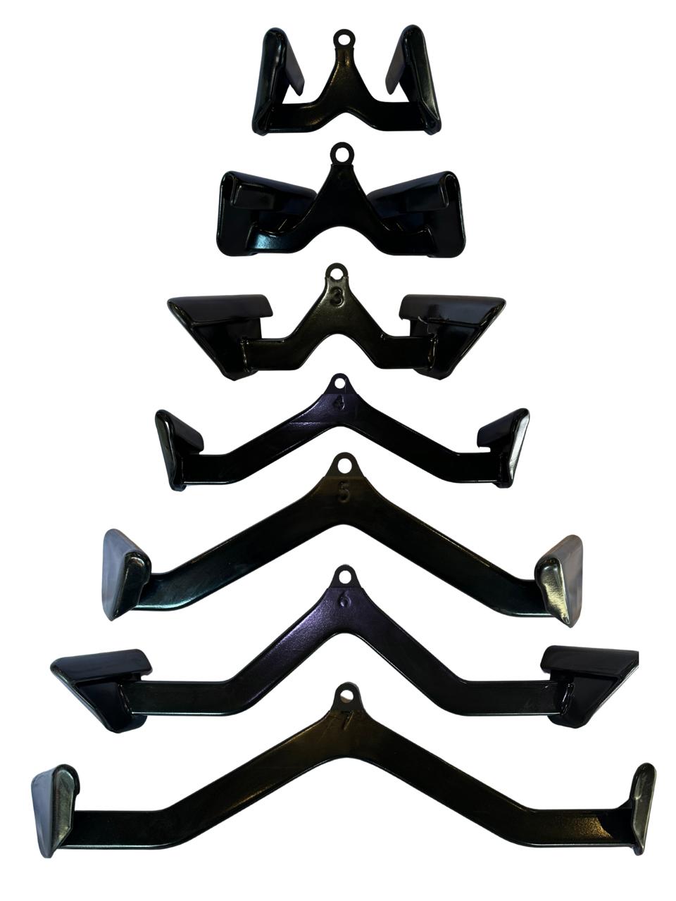 Kit 7 Puxadores Anatômicos Pegadas Ergonômicas (Sem Suporte) - MegaGym