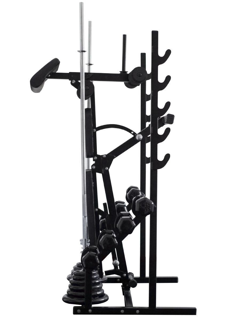 Banco Regulável 10x1 com Cadeira Extensora + Scot + Rack Agachamento - MegaGym