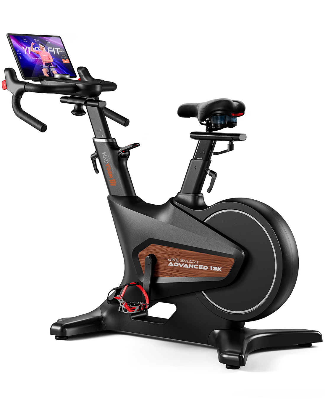 Bike Ergometrica Smart Advanced 13K | Ajuste Automático De Intensidade | Disco De Inercia 13K | Resistência Magnética| Suporta 150 Kg - MegaGym - COR PRETA