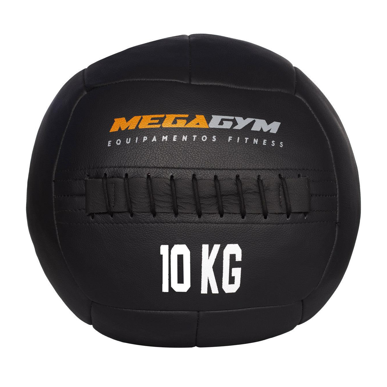 Bola Peso 10kg Wall Ball De Couro Sintético-MEGAGYM