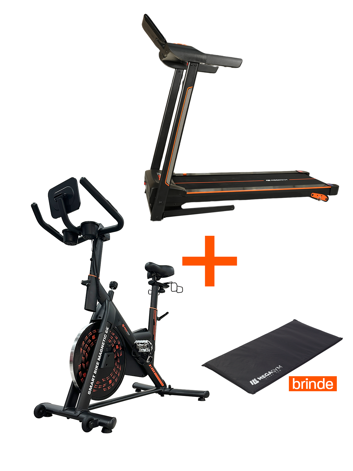 Oferta Combo Esteira Smart Pace + Bicicleta Ergométrica Smart 6K + Colchonete 100x50x3cm