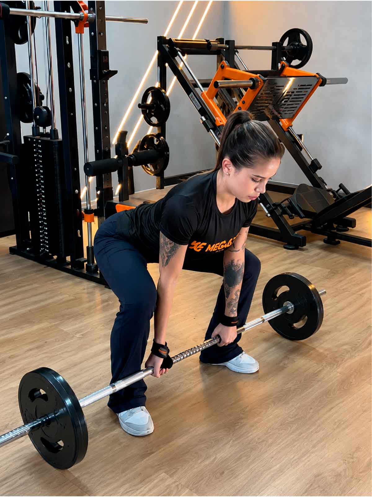 Par Strap Com Munhequeira Profissional De Musculação