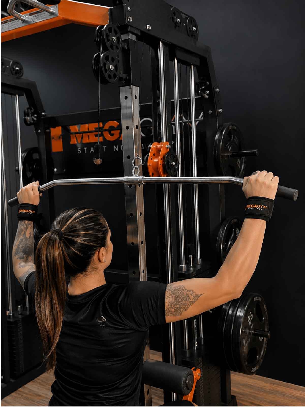 Par Strap Com Munhequeira Profissional De Musculação