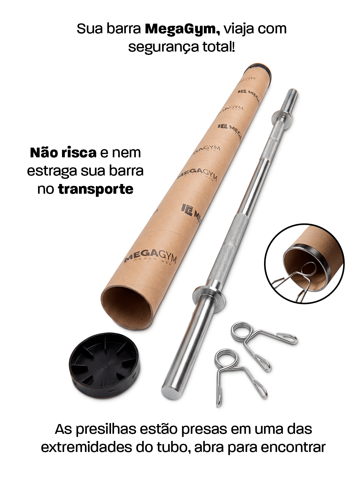 Barra Maciça W 1,20M Cromada - MegaGym