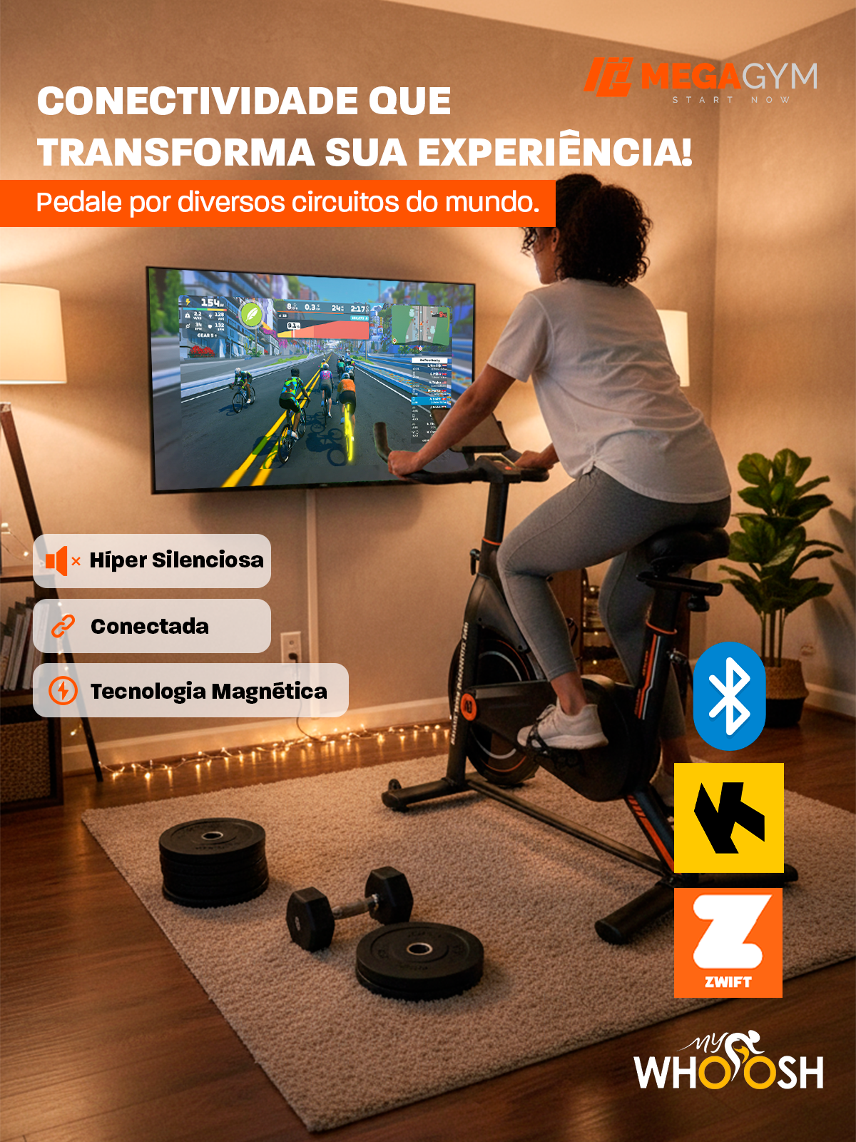 Bicicleta Ergométrica Smart Magnetic 13K | Disco 13KG | Resistência Magnética potente | Banco Ultra Soft