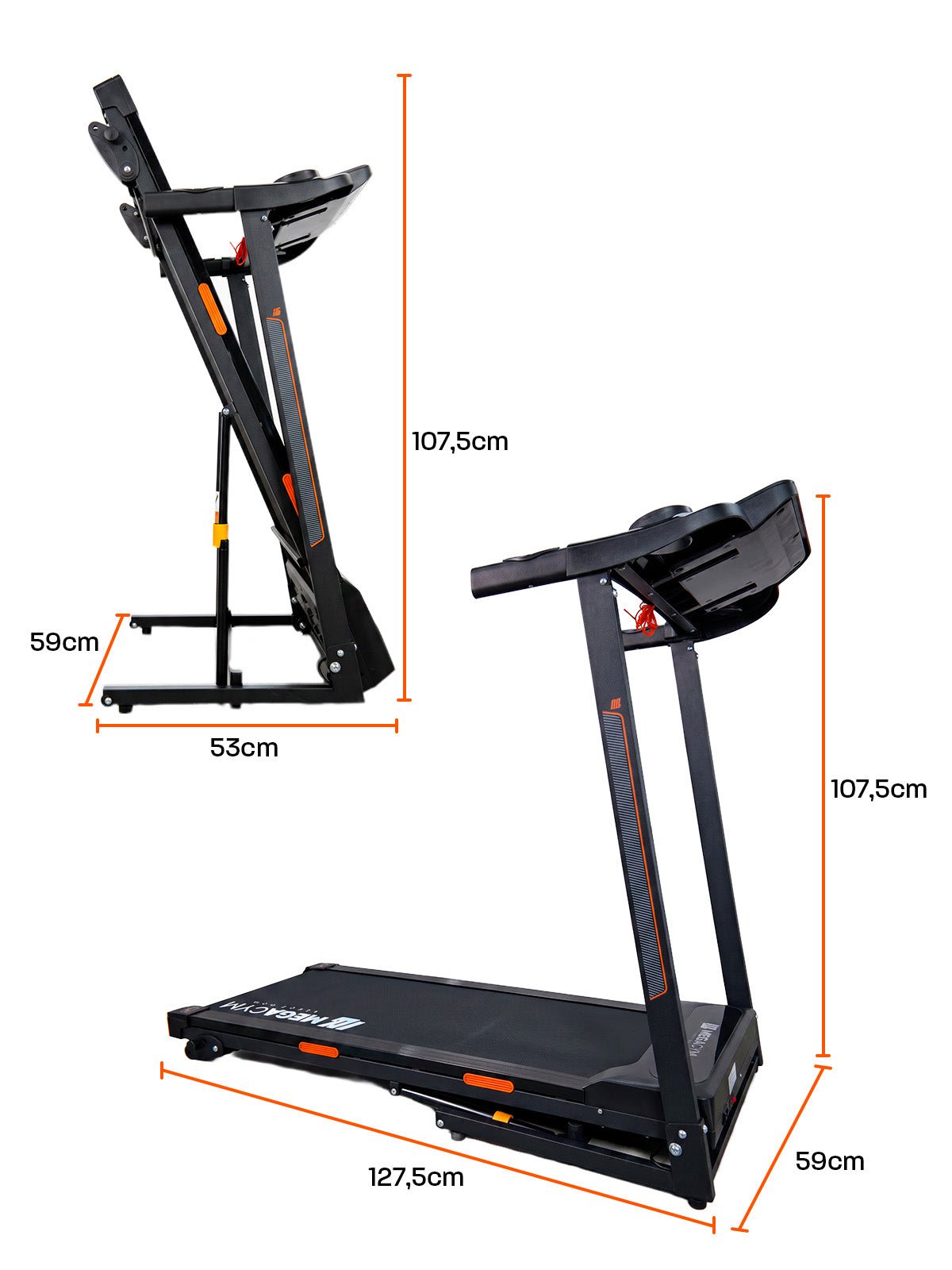 Esteira Ergométrica Elétrica Dobrável SMART PACE FULL | Conexão Bluetooth | Até 12 Km/h | Suporta 120 Kg - MegaGym