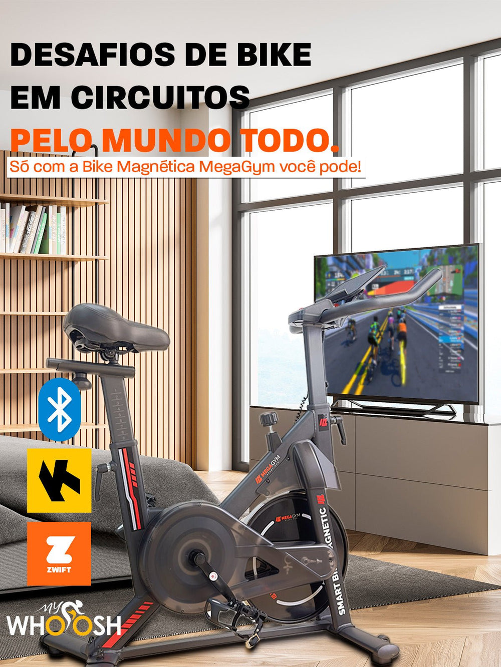 Bicicleta Ergométrica Smart Bike Spinning Magnética | MEGAGYM