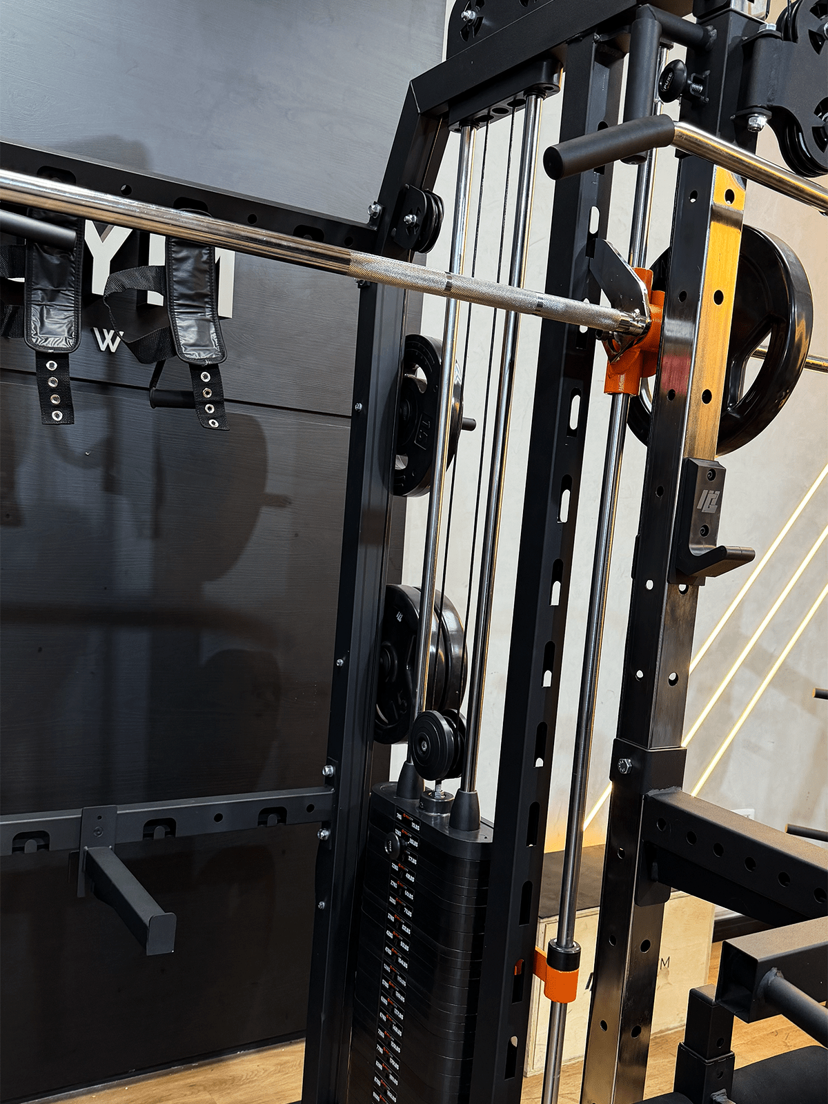 Kit 6 Multi Crossover Smith Com Rack Integrado + Barra Guiada - MegaGym