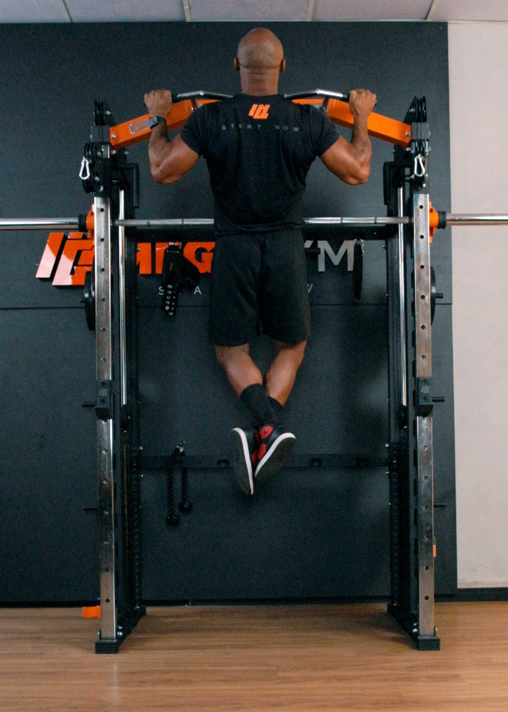 Kit 6 Multi Crossover Smith Com Rack Integrado + Barra Guiada - MegaGym