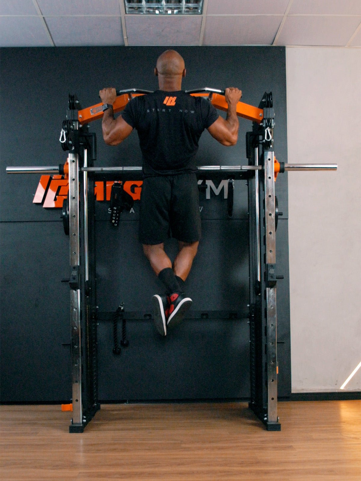 Kit 6 Multi Crossover Smith Com Rack Integrado + Barra Guiada - MegaGym