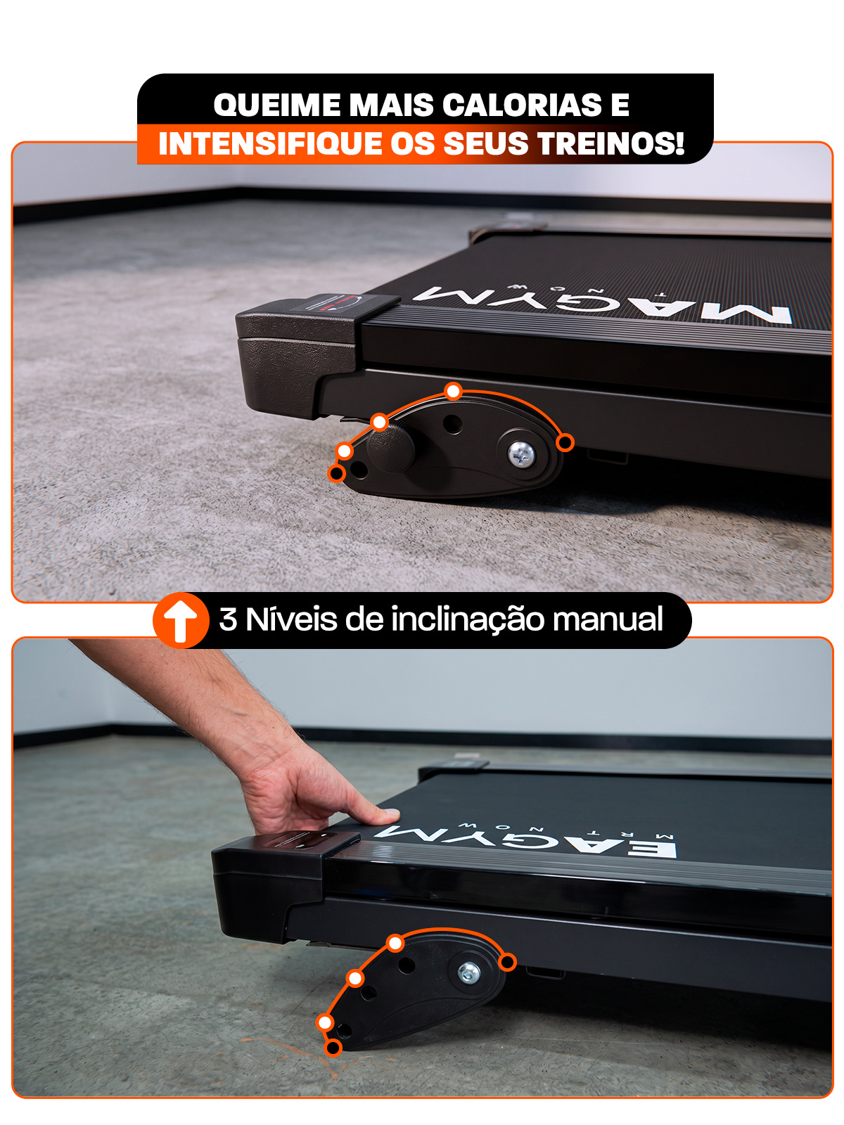 Esteira Ergométrica Elétrica Dobrável SMART PACE FULL | Conexão Bluetooth | Até 12 Km/h | Suporta 120 Kg