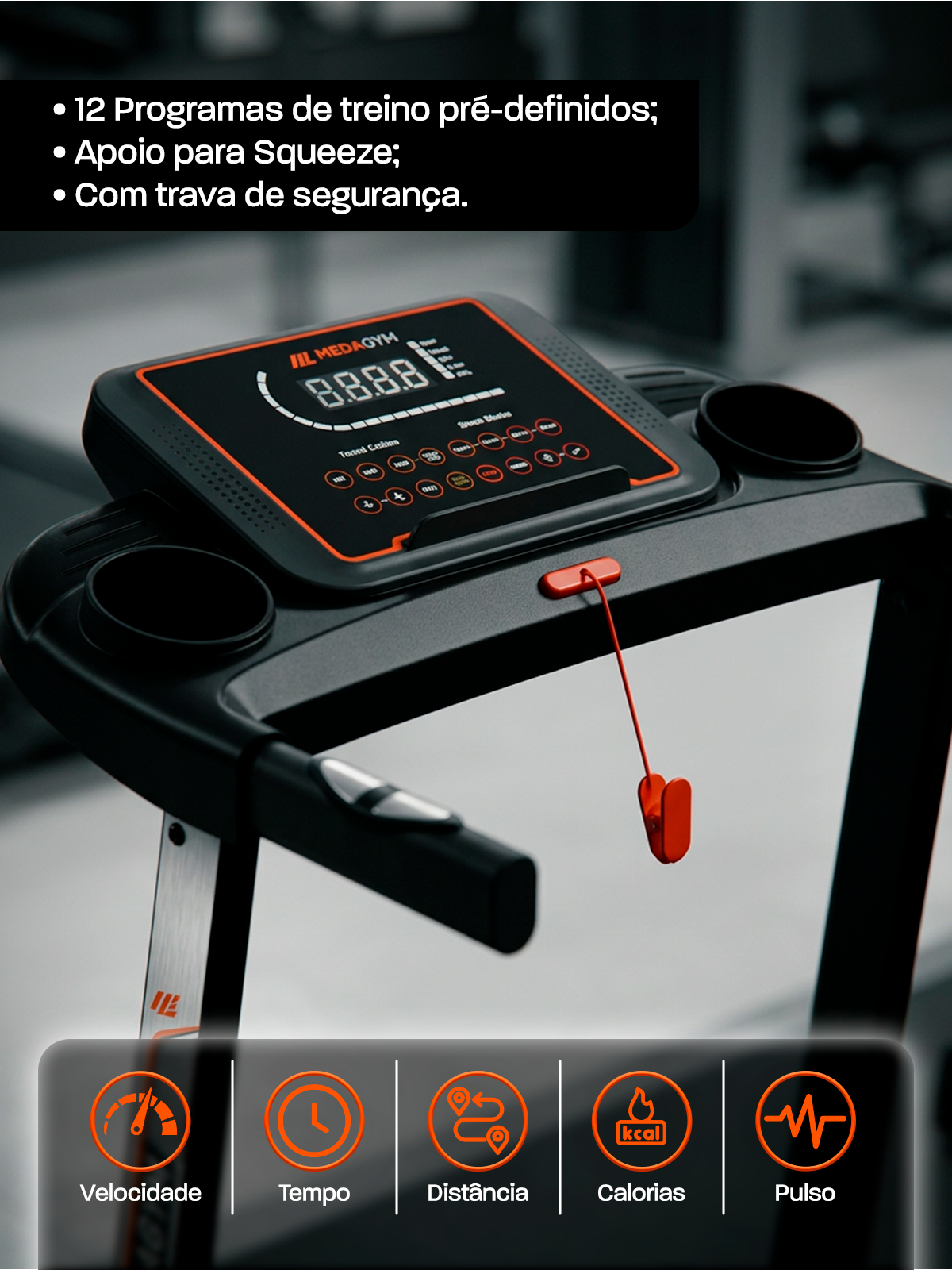 Esteira Ergométrica Elétrica Dobrável SMART PACE FULL | Conexão Bluetooth | Até 12 Km/h | Suporta 120 Kg